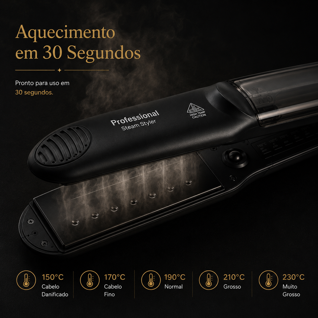 Alisador cerâmico Nuée — detalhe das placas de tourmalina