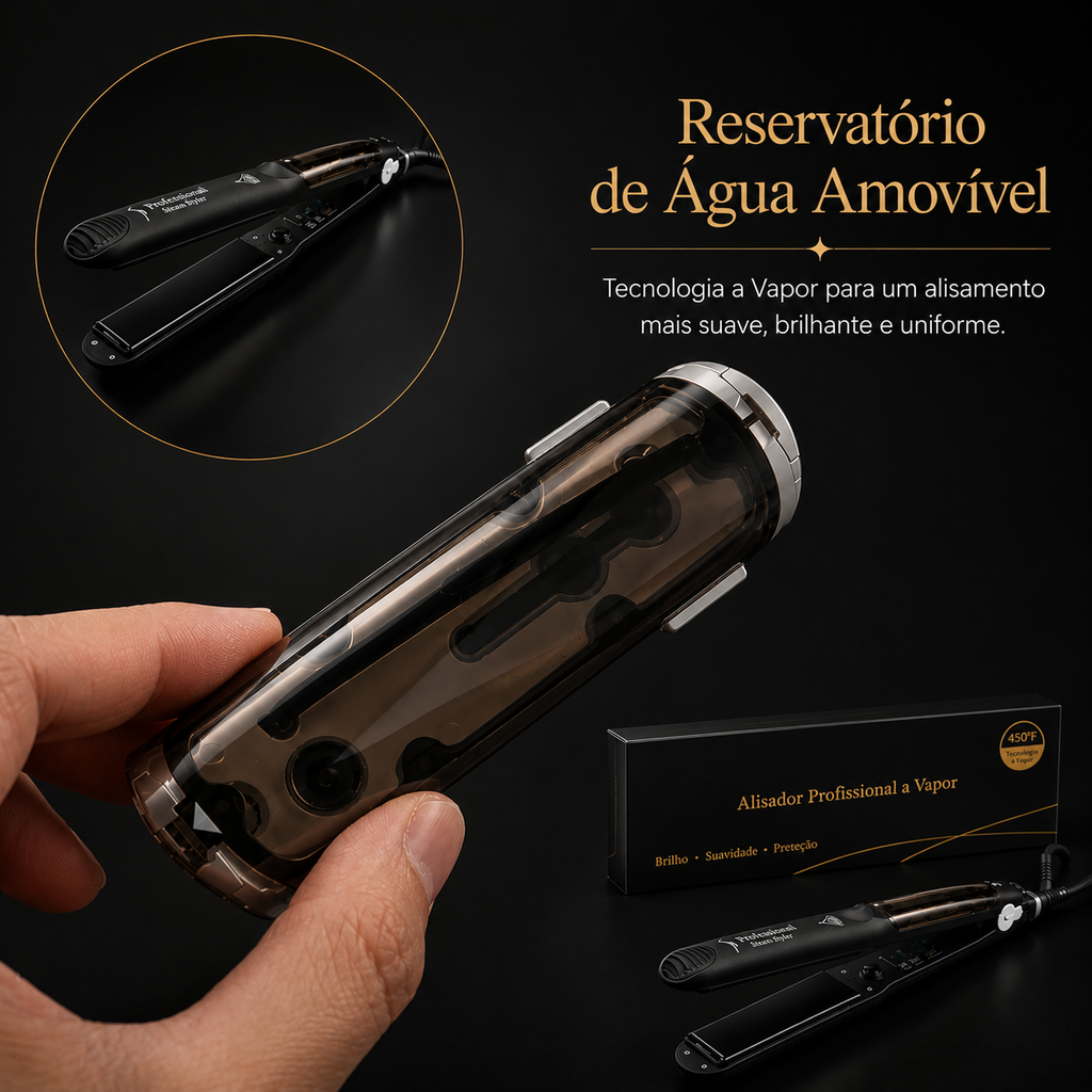 Alisador de vapor Nuée — embalagem e acessórios incluídos